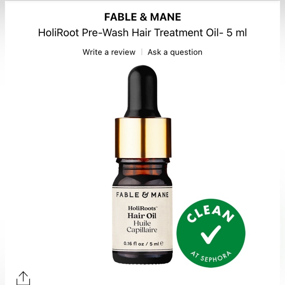 Fable & Mane hair treatment oil